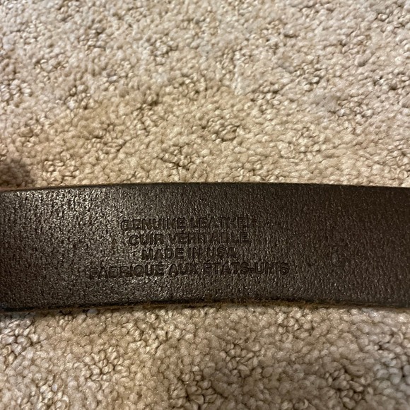 Cuir Veritable Brown Leather Belt With Brass Buckle Large - Picture 4 of 6